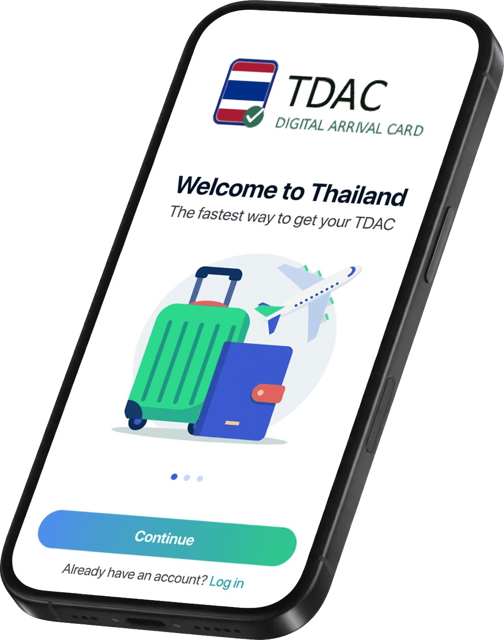 TDAC Assist app preview on a phone